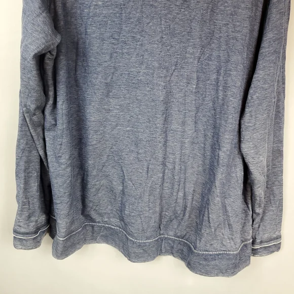 Green Tea Womens Cowl Neck Long Slv Blue/Grey Sweatshirt XXL - Picture 12 of 13